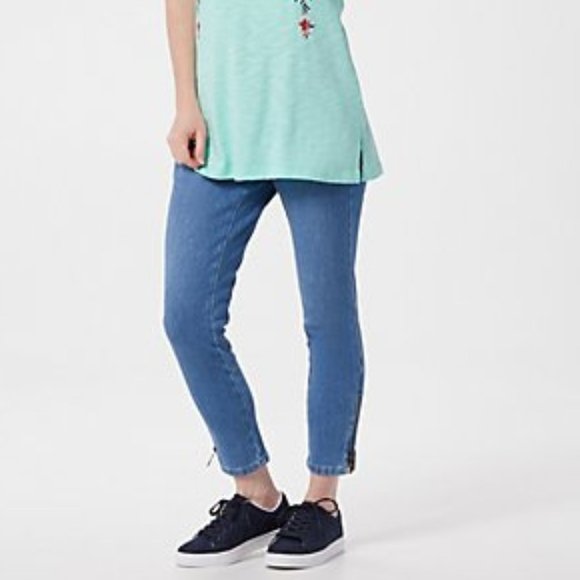 *NWOT Petite Flexibelle Zip Ankle Jeans - Picture 3 of 5